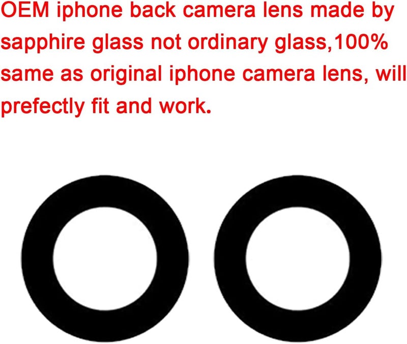 Perzework OEM Back Rear Camera Lens Glass Replacement for iPhone SE 2020 / iPhone SE 2022 / iPhone 8 / iPhone 7 with pre-Installed Adhesive and Reparing Toolkit - Image 3